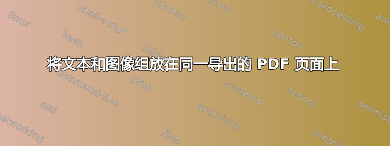 将文本和图像组放在同一导出的 PDF 页面上