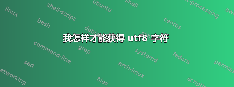 我怎样才能获得 utf8 字符