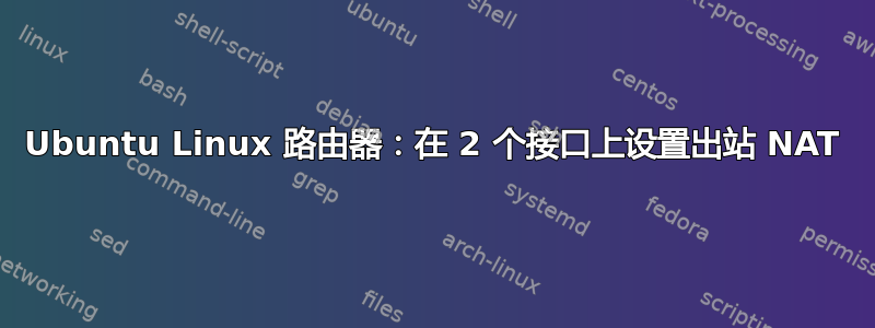 Ubuntu Linux 路由器：在 2 个接口上设置出站 NAT