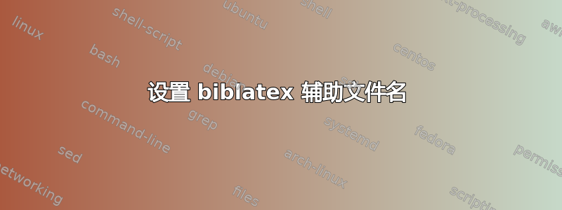 设置 biblatex 辅助文件名