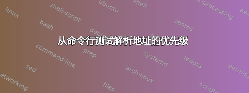 从命令行测试解析地址的优先级