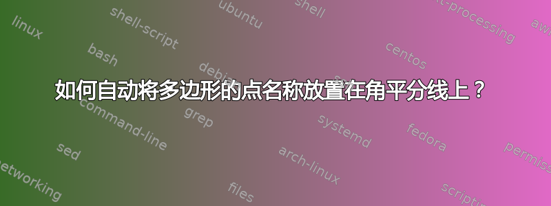 如何自动将多边形的点名称放置在角平分线上？