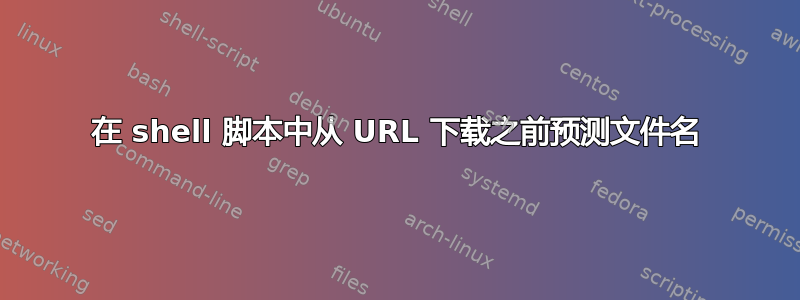 在 shell 脚本中从 URL 下载之前预测文件名