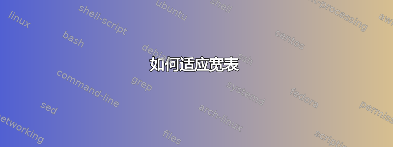 如何适应宽表