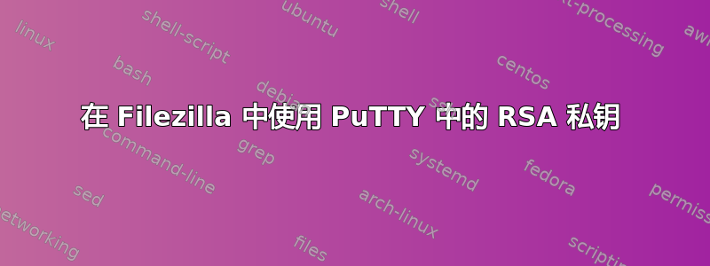 在 Filezilla 中使用 PuTTY 中的 RSA 私钥