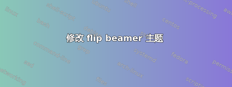 修改 flip beamer 主题