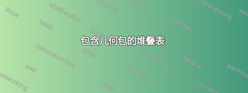 包含几何包的堆叠表