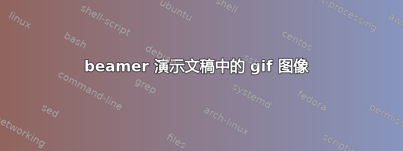 beamer 演示文稿中的 gif 图像 