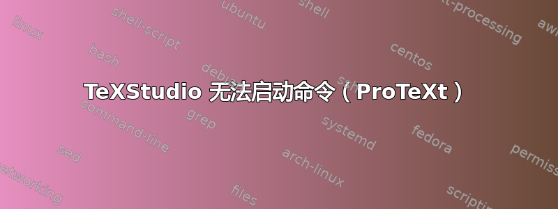 TeXStudio 无法启动命令（ProTeXt）