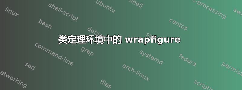 类定理环境中的 wrapfigure