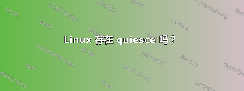 Linux 存在 quiesce 吗？