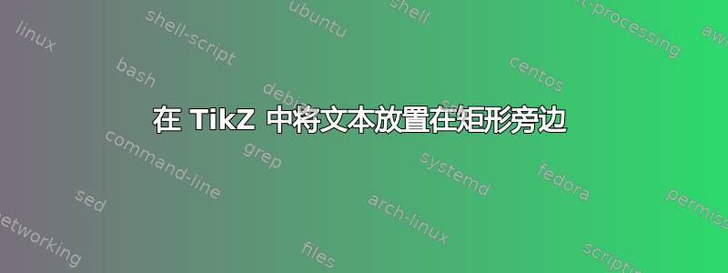 在 TikZ 中将文本放置在矩形旁边