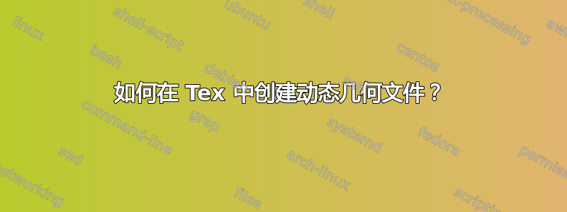 如何在 Tex 中创建动态几何文件？