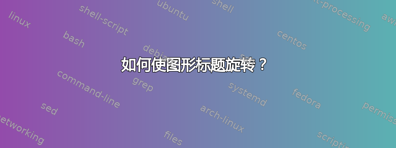 如何使图形标题旋转？