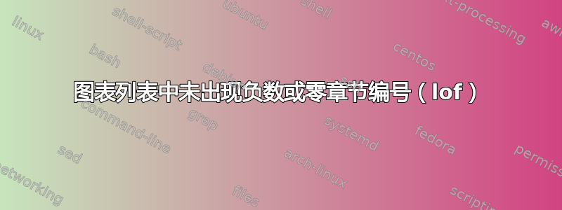 图表列表中未出现负数或零章节编号（lof）