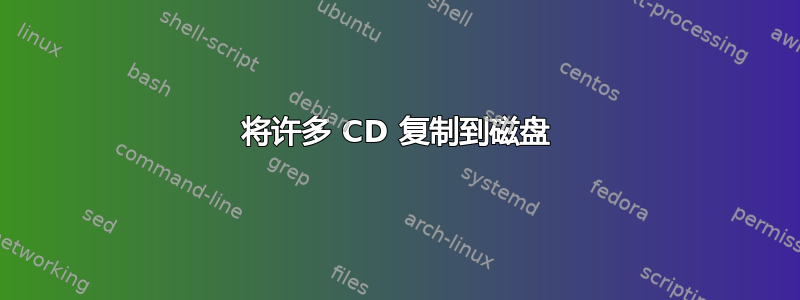 将许多 CD 复制到磁盘