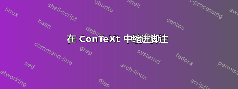 在 ConTeXt 中缩进脚注