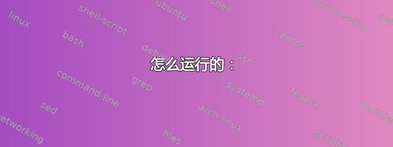 怎么运行的：