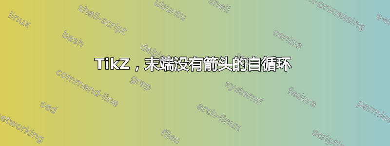 TikZ，末端没有箭头的自循环