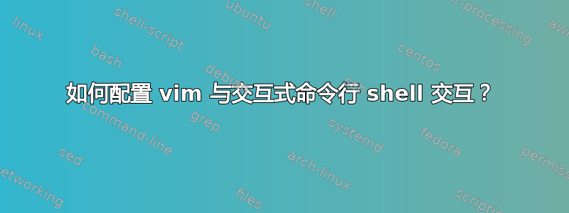 如何配置 vim 与交互式命令行 shell 交互？