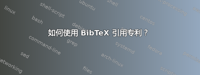 如何使用 BibTeX 引用专利？