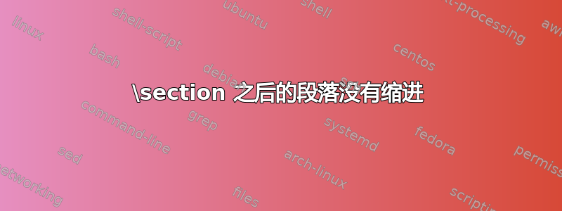 \section 之后的段落没有缩进