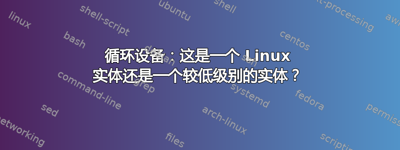 循环设备：这是一个 Linux 实体还是一个较低级别的实体？