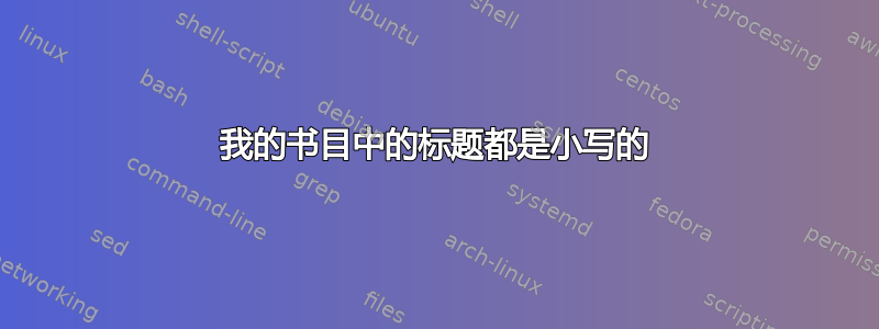 我的书目中的标题都是小写的