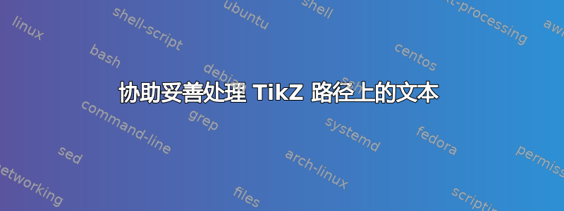 协助妥善处理 TikZ 路径上的文本