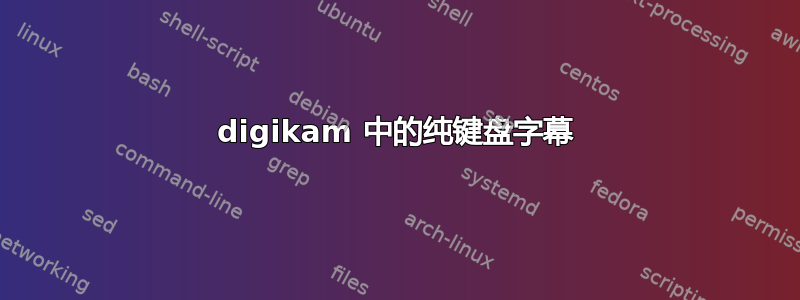 digikam 中的纯键盘字幕