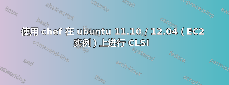 使用 chef 在 ubuntu 11.10 / 12.04（EC2 实例）上进行 CLSI 