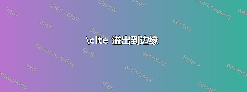 \cite 溢出到边缘