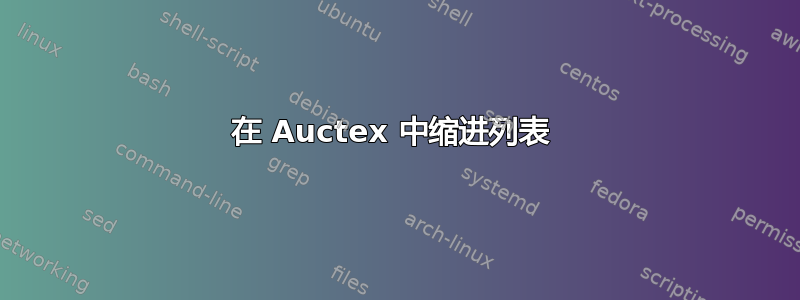 在 Auctex 中缩进列表 