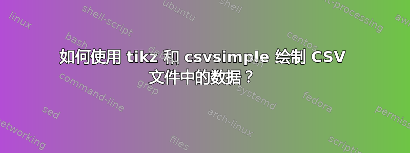 如何使用 tikz 和 csvsimple 绘制 CSV 文件中的数据？