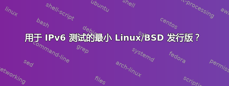 用于 IPv6 测试的最小 Linux/BSD 发行版？