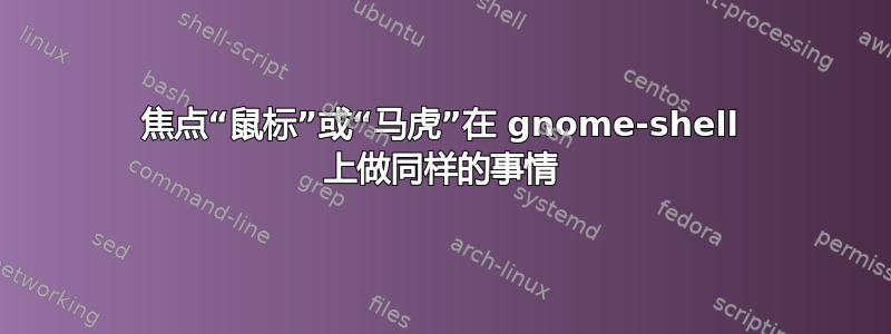 焦点“鼠标”或“马虎”在 gnome-shell 上做同样的事情