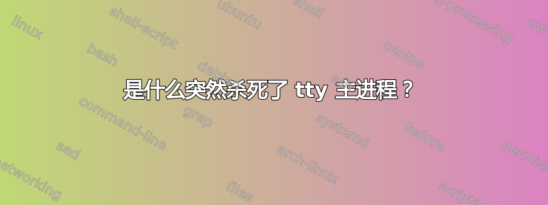 是什么突然杀死了 tty 主进程？