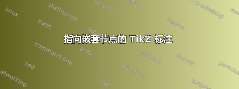 指向嵌套节点的 TikZ 标注