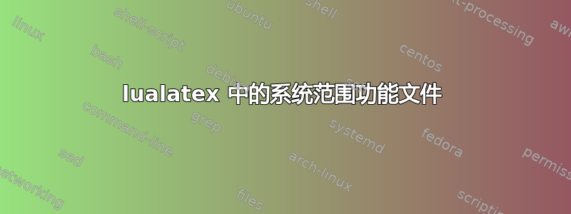 lualatex 中的系统范围功能文件