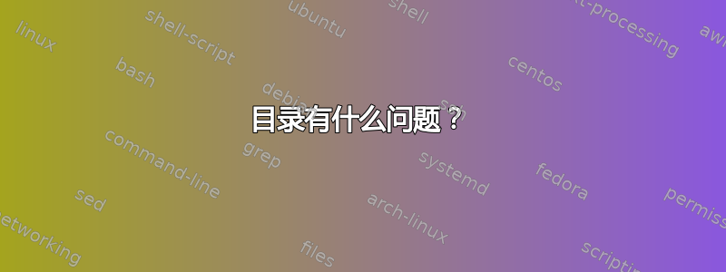 目录有什么问题？