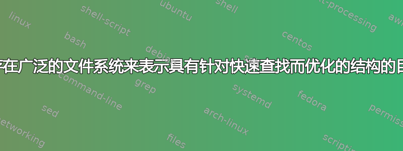 是否存在广泛的文件系统来表示具有针对快速查找而优化的结构的目录？