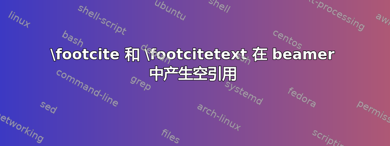 \footcite 和 \footcitetext 在 beamer 中产生空引用