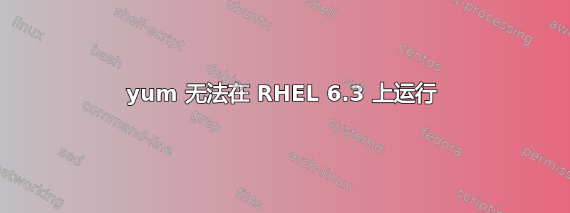 yum 无法在 RHEL 6.3 上运行