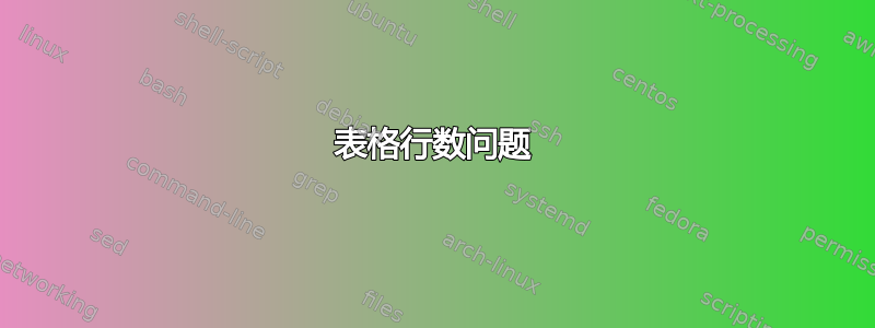 表格行数问题