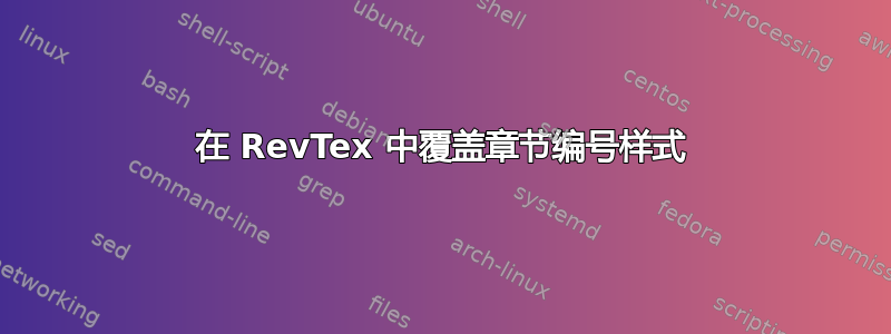 在 RevTex 中覆盖章节编号样式