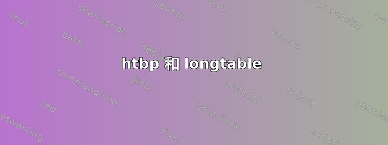 htbp 和 longtable