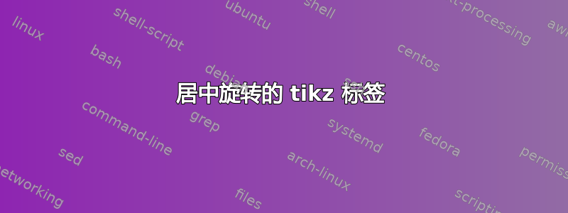 居中旋转的 tikz 标签