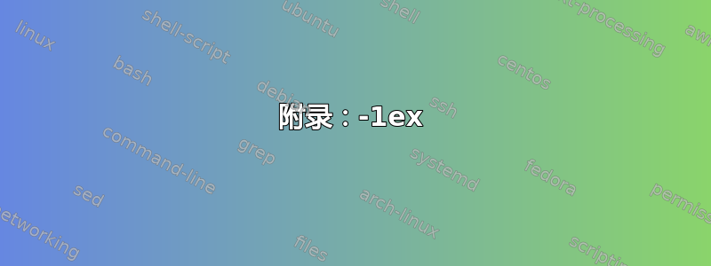 附录：-1ex