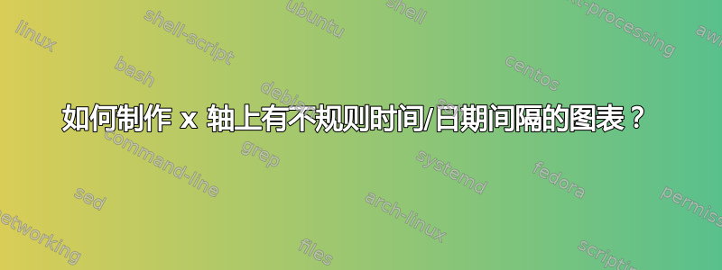 如何制作 x 轴上有不规则时间/日期间隔的图表？