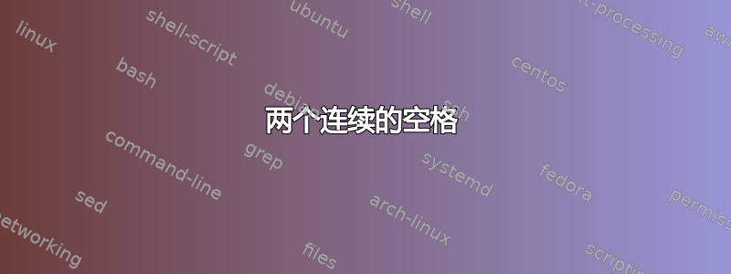 两个连续的空格